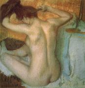 Edgar Degas Woman Combing Her Hair oil on canvas